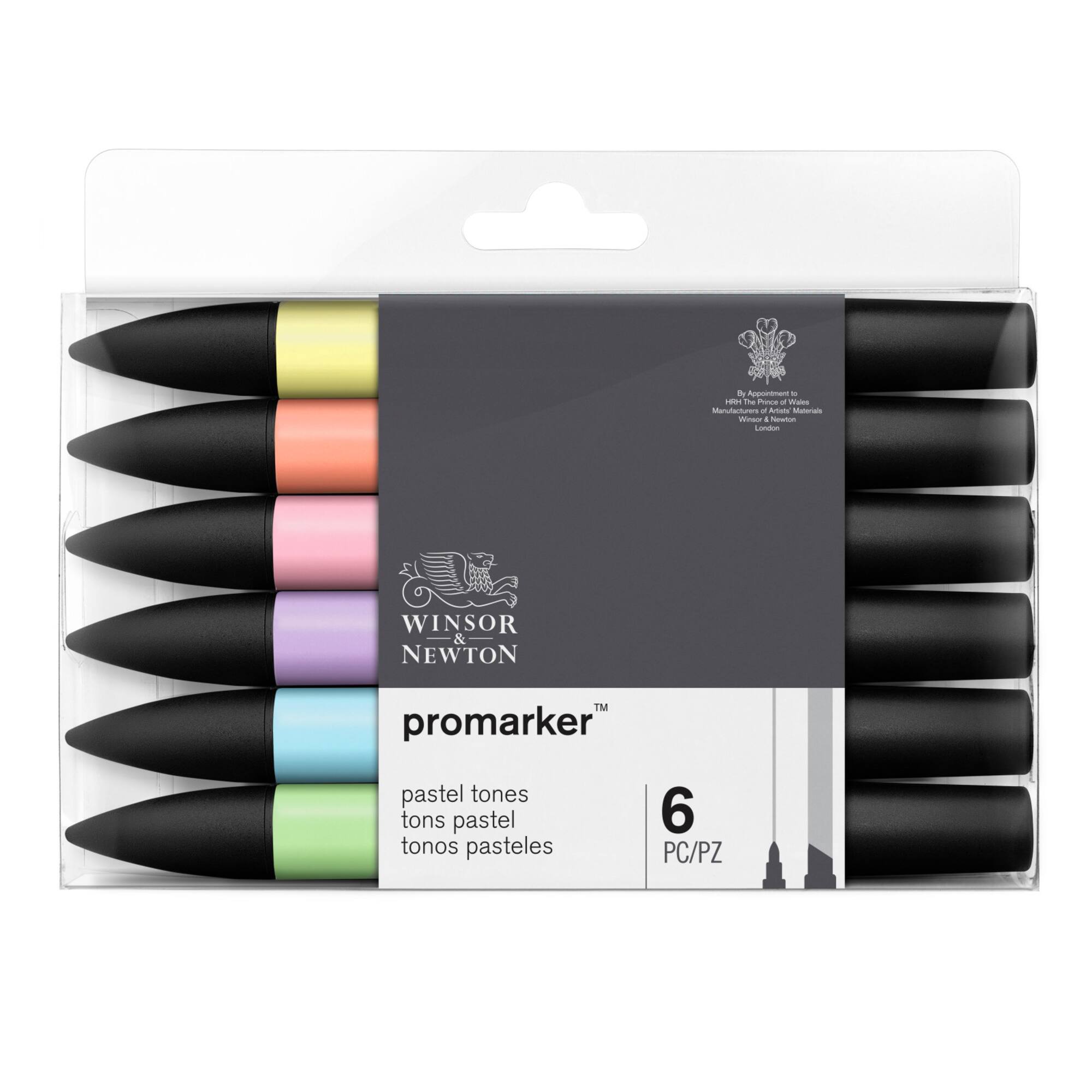 Winsor & Newton™ Promarker™ Pastel Tone 6 Color Marker Set